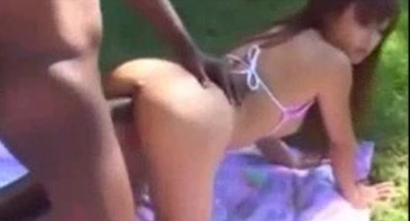 Asian Babe Taking Her First Big Black Cock