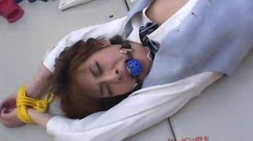 Japanese Girl Bound and Cum Facialized